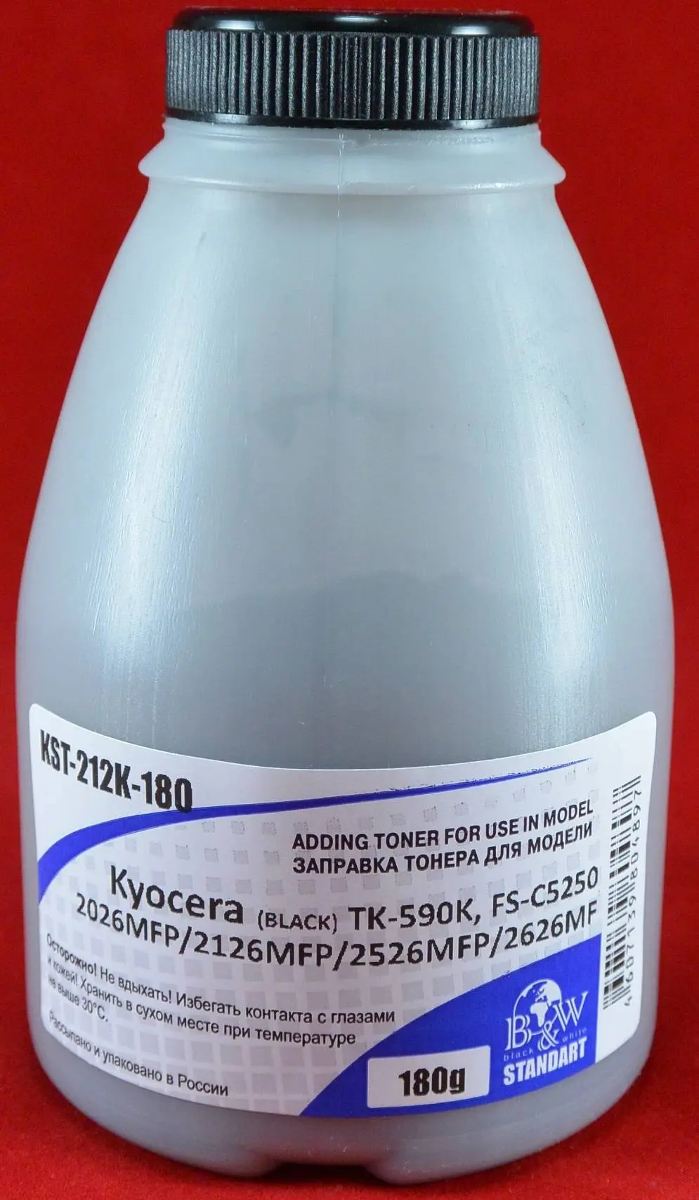 Тонер Black&White KST-212C-120, Голубой, для Kyocera TK-590C, FS-C5250/2026MFP/2126MFP/2526MFP/2626MF Cyan
Тонер Black&White KST-212C-120, Голубой, для Kyocera TK-590C, FS-C5250/2026MFP/2126MFP/2526MFP/2626MF Cyan