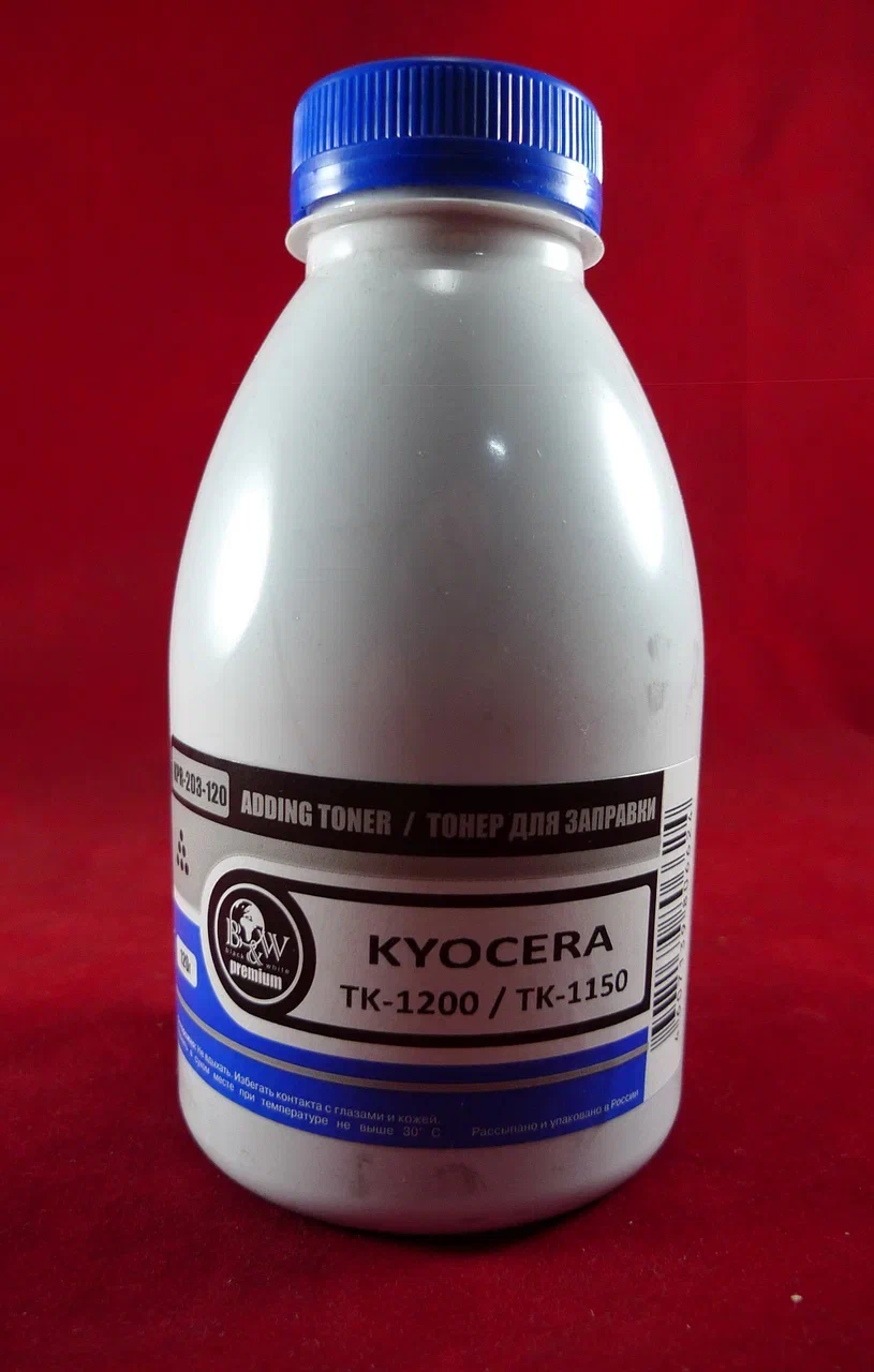 Тонер Black&White KPR-203-120, Черный, для Kyocera TK-1200/TK-1150/TK-1110/TK-1120, P2335/P2235/M2235dn/M2735dn/M2835dw/M2135dn/M2635dn/M2735dw, FS-1040/1020MFP/1120MFP/1060DN/1025MFP/1125MFP
Тонер Black&White KPR-203-120, Черный, для Kyocera TK-1200/TK-1150/TK-1110/TK-1120, P2335/P2235/M2235dn/M2735dn/M2835dw/M2135dn/M2635dn/M2735dw, FS-1040/1020MFP/1120MFP/1060DN/1025MFP/1125MFP