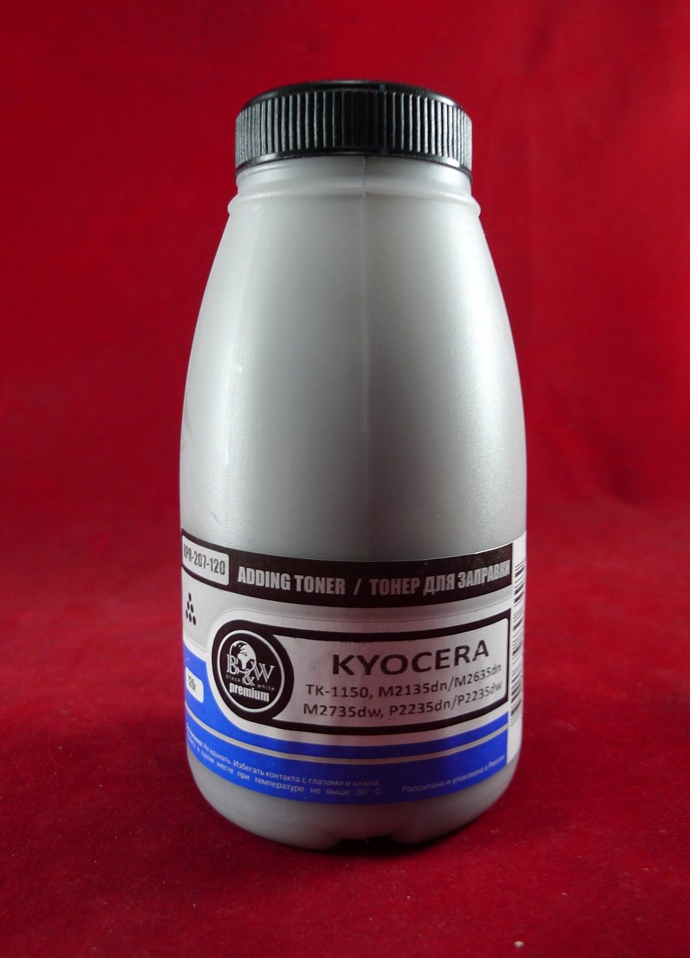 Тонер Black&White KPR-207-120, для Kyocera TK-1150/TK-1200, P2335/P2235/M2235dn/M2735dn/M2835dw/M2135dn/M2635dn/M2735dw
Тонер Black&White KPR-207-120, для Kyocera TK-1150/TK-1200, P2335/P2235/M2235dn/M2735dn/M2835dw/M2135dn/M2635dn/M2735dw