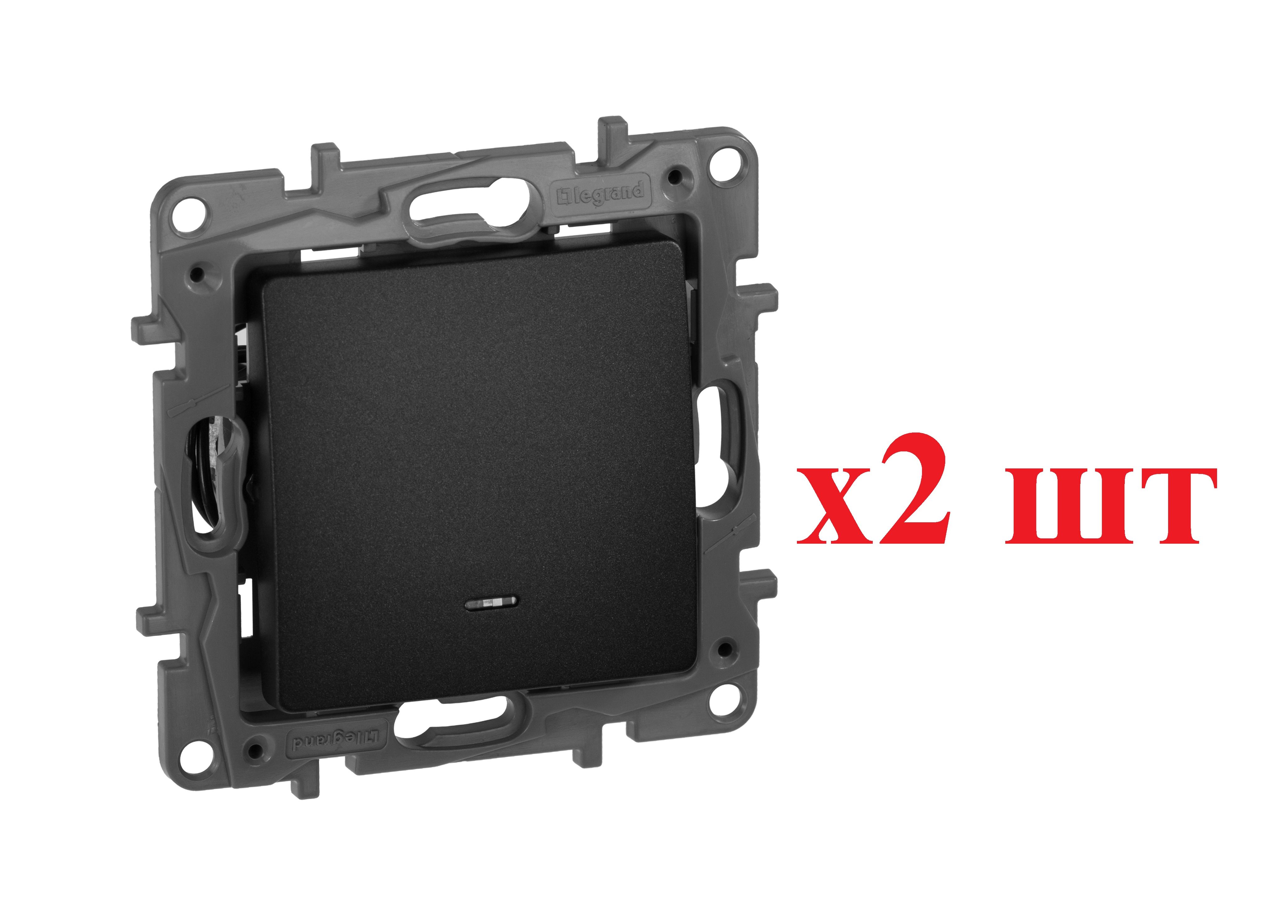 Legrand Etika Антрацит Переключатель с подсветкой, 10А, авт. Клем 672615 (2шт), Черный, Etika2_250
Legrand Etika Антрацит Переключатель с подсветкой, 10А, авт. Клем 672615 (2шт), Черный, Etika2_250
