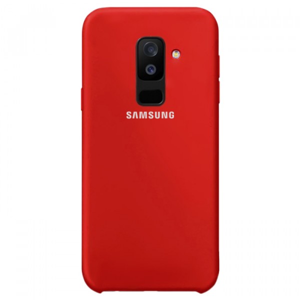 фото Cиликоновый чехол soft touch для samsung galaxy a6 plus (2018) (красный / red) epik