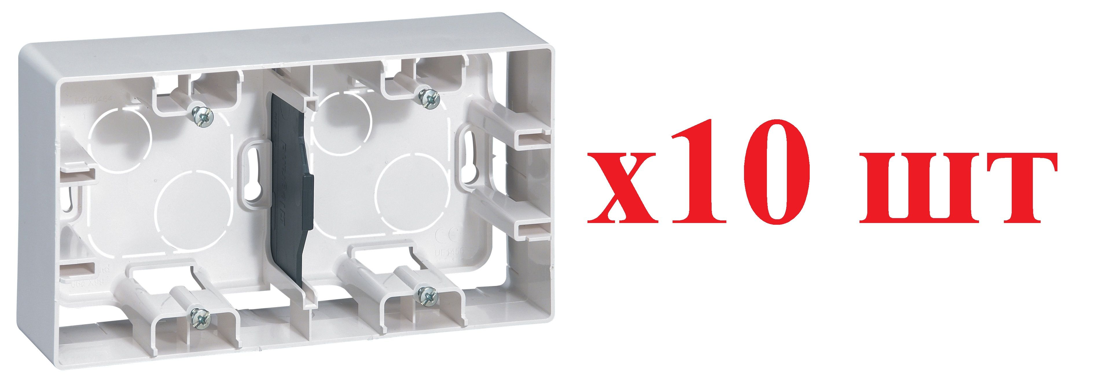 Коробка для наружн. монтажа 2-м Etika бел. Leg 672530 (10шт), Etika_672530
Коробка для наружн. монтажа 2-м Etika бел. Leg 672530 (10шт), Etika_672530