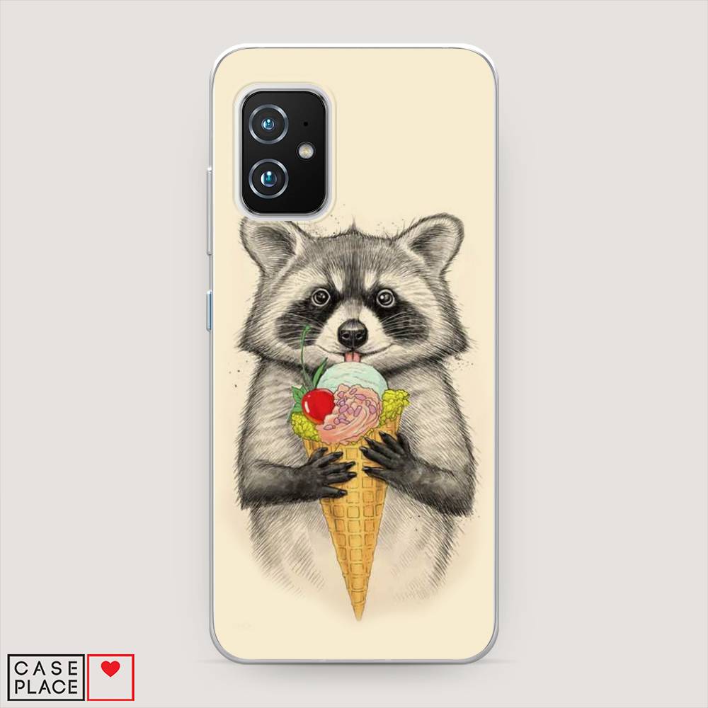 фото Чехол awog "енот с мороженым" для asus zenfone 8 mini