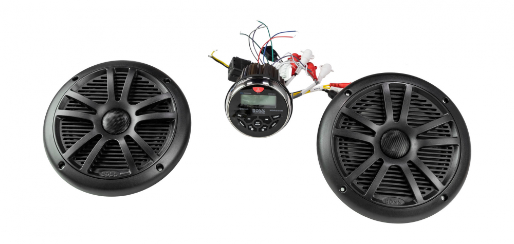 фото Аудиосистема boss audio mckgb350b.6 (магнитола+2 колонки) в катер