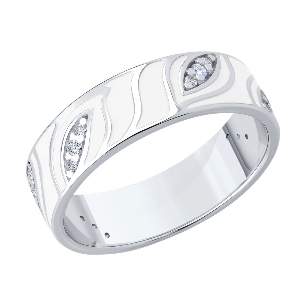 Кольцо из серебра р. 18,5 SOKOLOV 94014426, фианит\эмаль, 94014426 
Кольцо из серебра р. 18,5 SOKOLOV 94014426, фианит\эмаль, 94014426