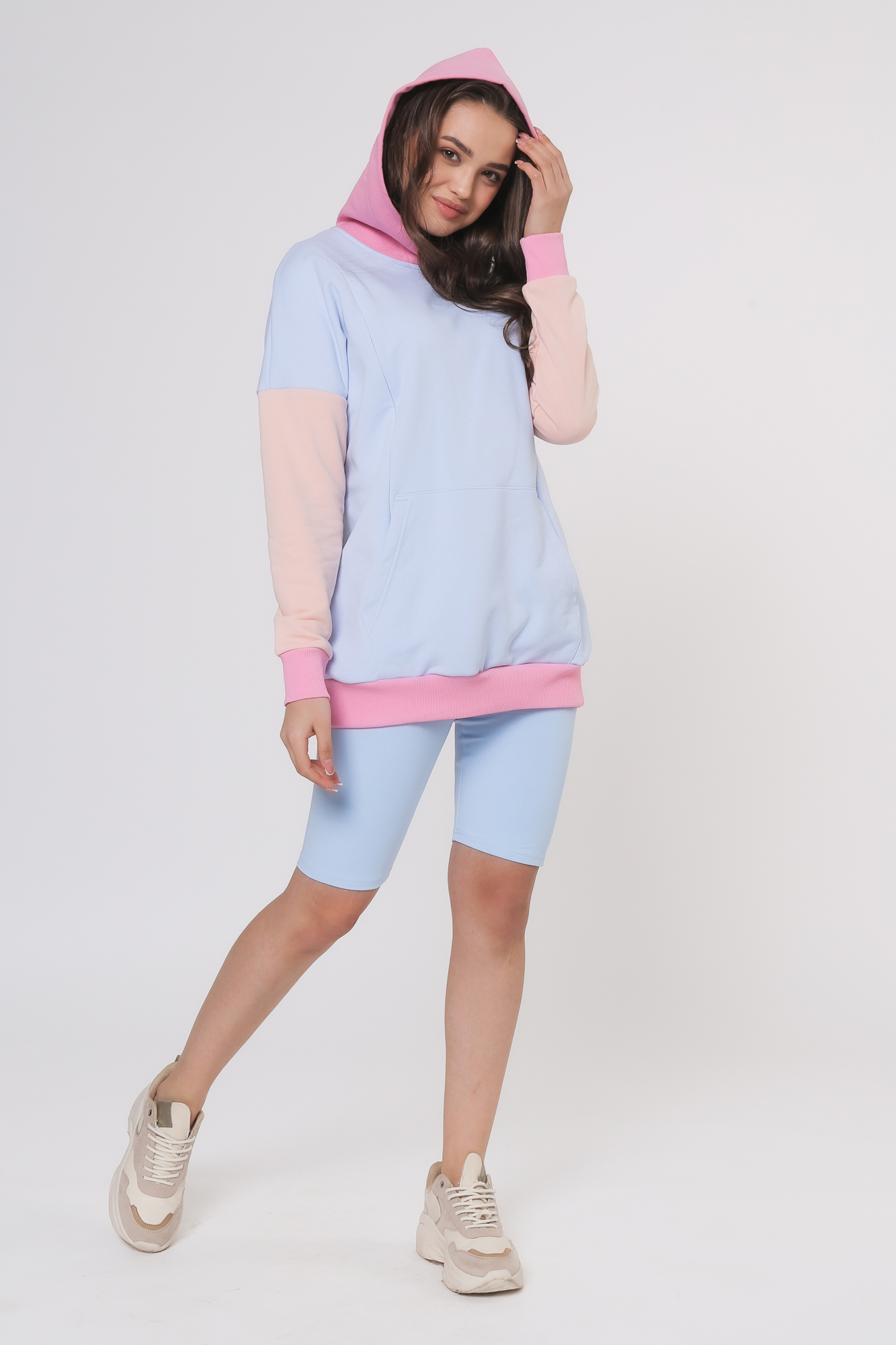 фото Толстовка женская скоромама 07-43322sm голубая 50