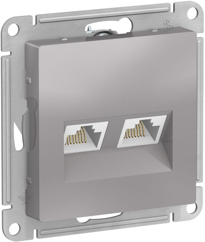 SE AtlasDesign Алюминий Розетка двойная компьютерная RJ45+RJ45, кат.5E, механизм ATN000385, Серый, AtlasDesign1_Скрытый_1
SE AtlasDesign Алюминий Розетка двойная компьютерная RJ45+RJ45, кат.5E, механизм ATN000385, Серый, AtlasDesign1_Скрытый_1