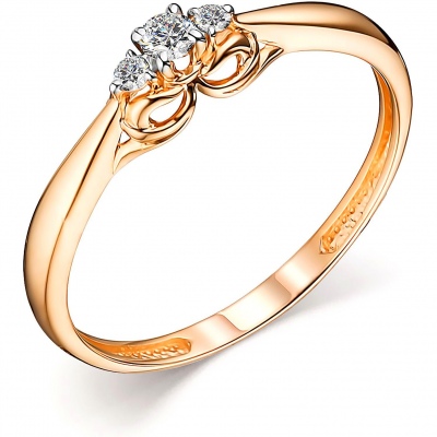 Кольцо с 3 бриллиантами из красного золота р. 19 Алкор 14485-100, 14485-100
Кольцо с 3 бриллиантами из красного золота р. 19 Алкор 14485-100, 14485-100