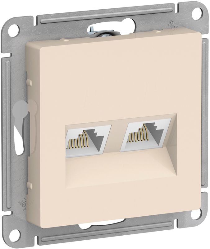 SE AtlasDesign Беж Розетка двойная компьютерная RJ45+RJ45, кат.5E, механизм ATN000285, Бежевый, AtlasDesign1_Скрытый_1
SE AtlasDesign Беж Розетка двойная компьютерная RJ45+RJ45, кат.5E, механизм ATN000285, Бежевый, AtlasDesign1_Скрытый_1