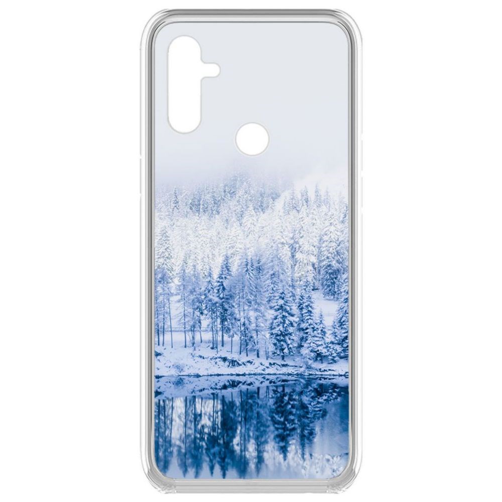 фото Чехол-накладка krutoff clear case зимняя река для realme c3