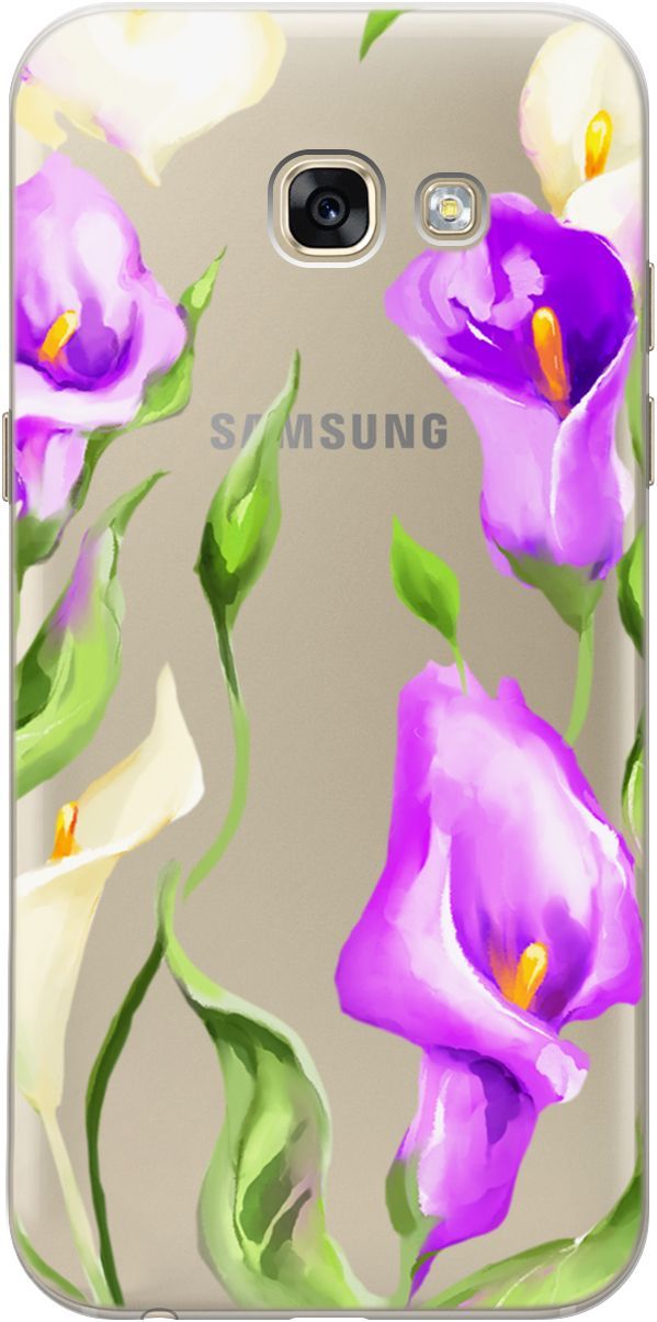 Чехол на Samsung Galaxy A5 (2017) с принтом "Amazing Callas" прозрачный, Прозрачный;фиолетовый, 5381 
Чехол на Samsung Galaxy A5 (2017) с принтом "Amazing Callas" прозрачный, Прозрачный;фиолетовый, 5381