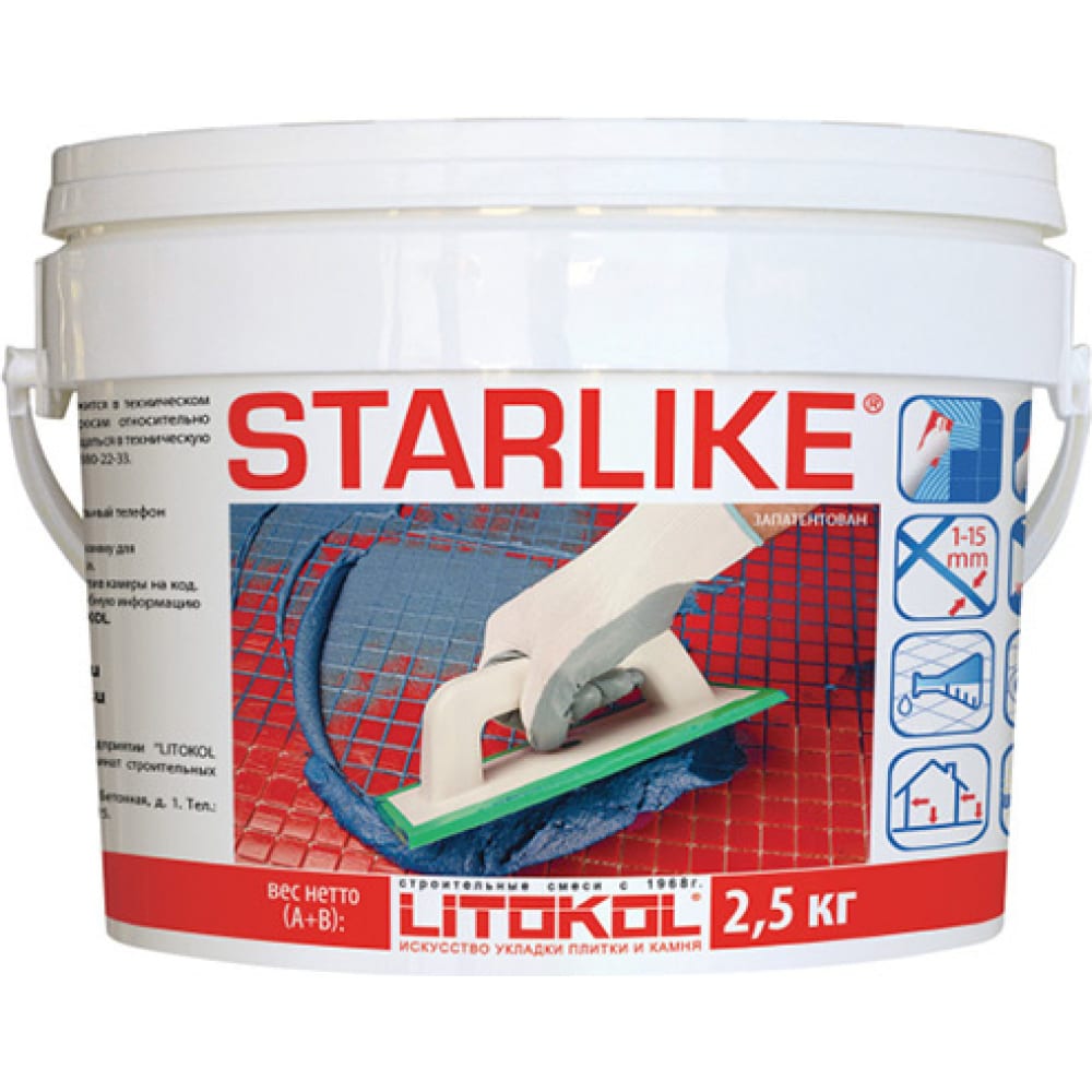 LITOKOL STARLIKE C.360 MELANZANA эпоксидный состав для укладки и затирки мозаики 478730003
LITOKOL STARLIKE C.360 MELANZANA эпоксидный состав для укладки и затирки мозаики 478730003