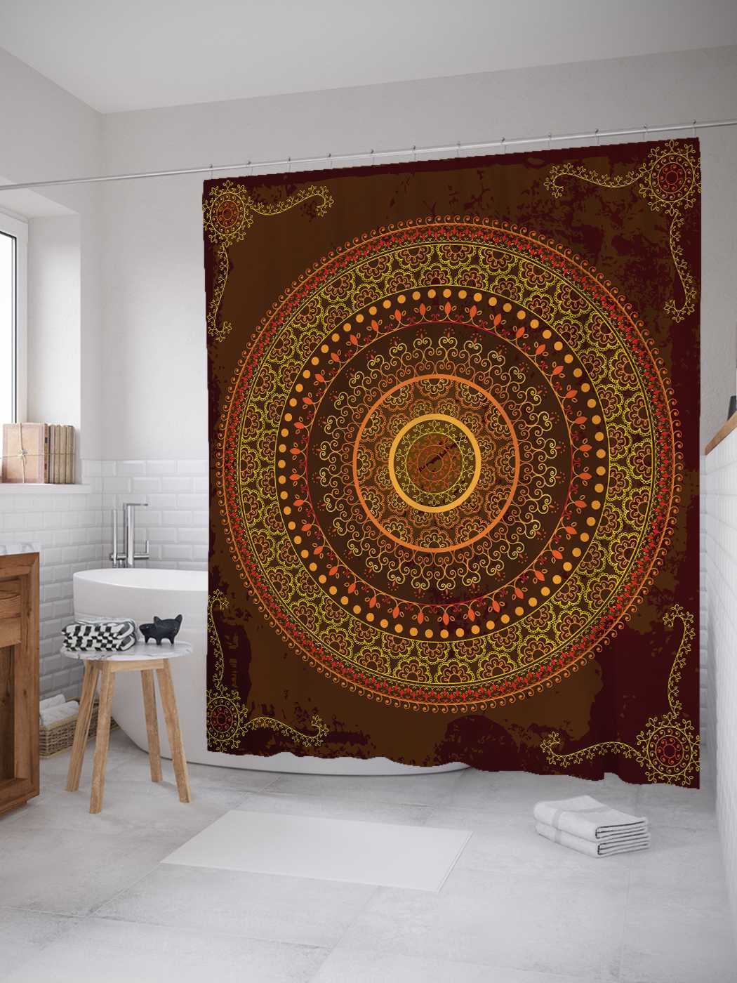 Штора для ванной тканевая JoyArty "Симпатичный ковер", 180х200, sc_21182, Коричневый 
Штора для ванной тканевая JoyArty "Симпатичный ковер", 180х200, sc_21182, Коричневый