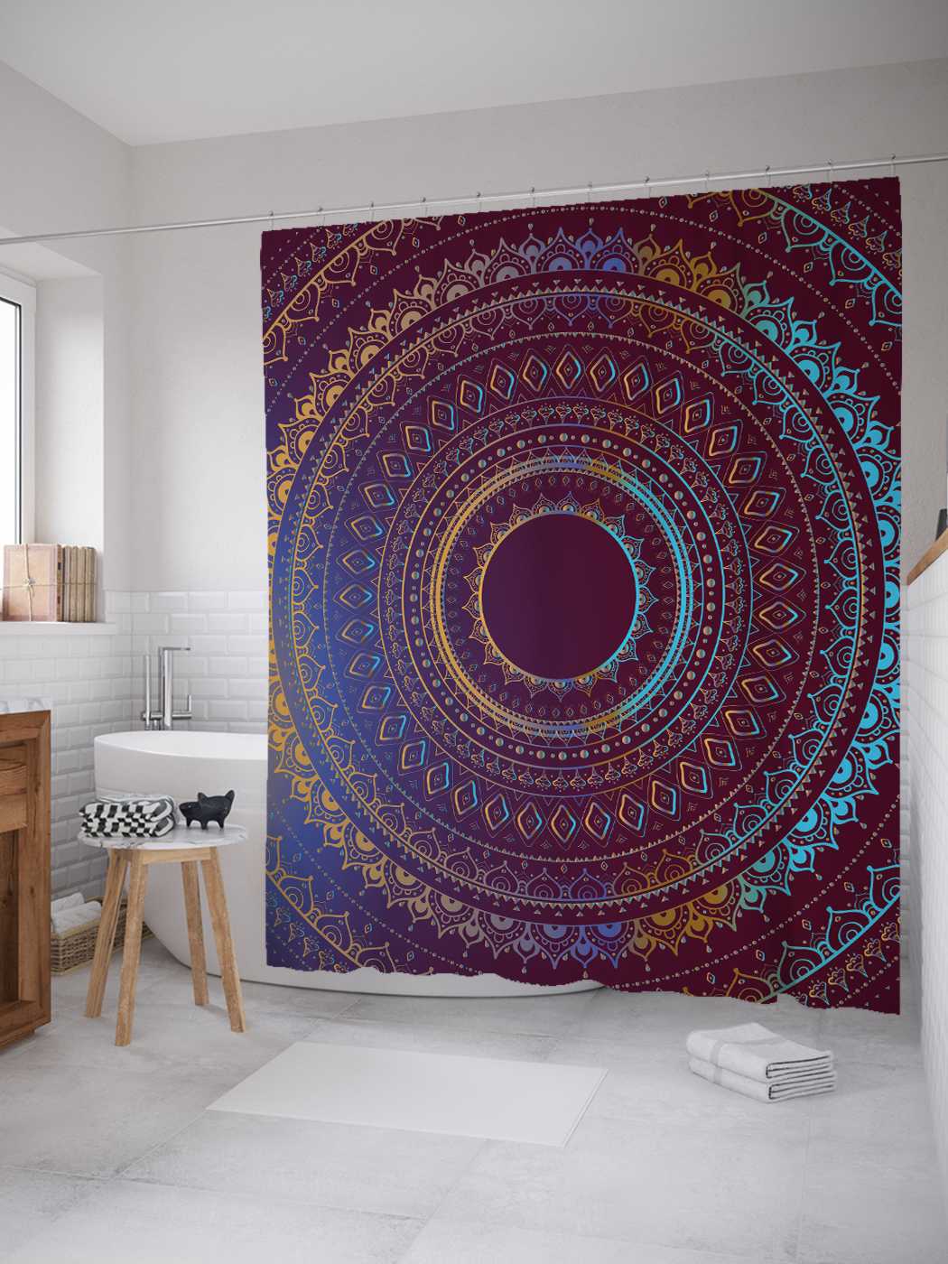 Штора для ванной JoyArty "Бесконечный градиент" из сатена, 180х200 см с крючками 
Штора для ванной JoyArty "Бесконечный градиент" из сатена, 180х200 см с крючками