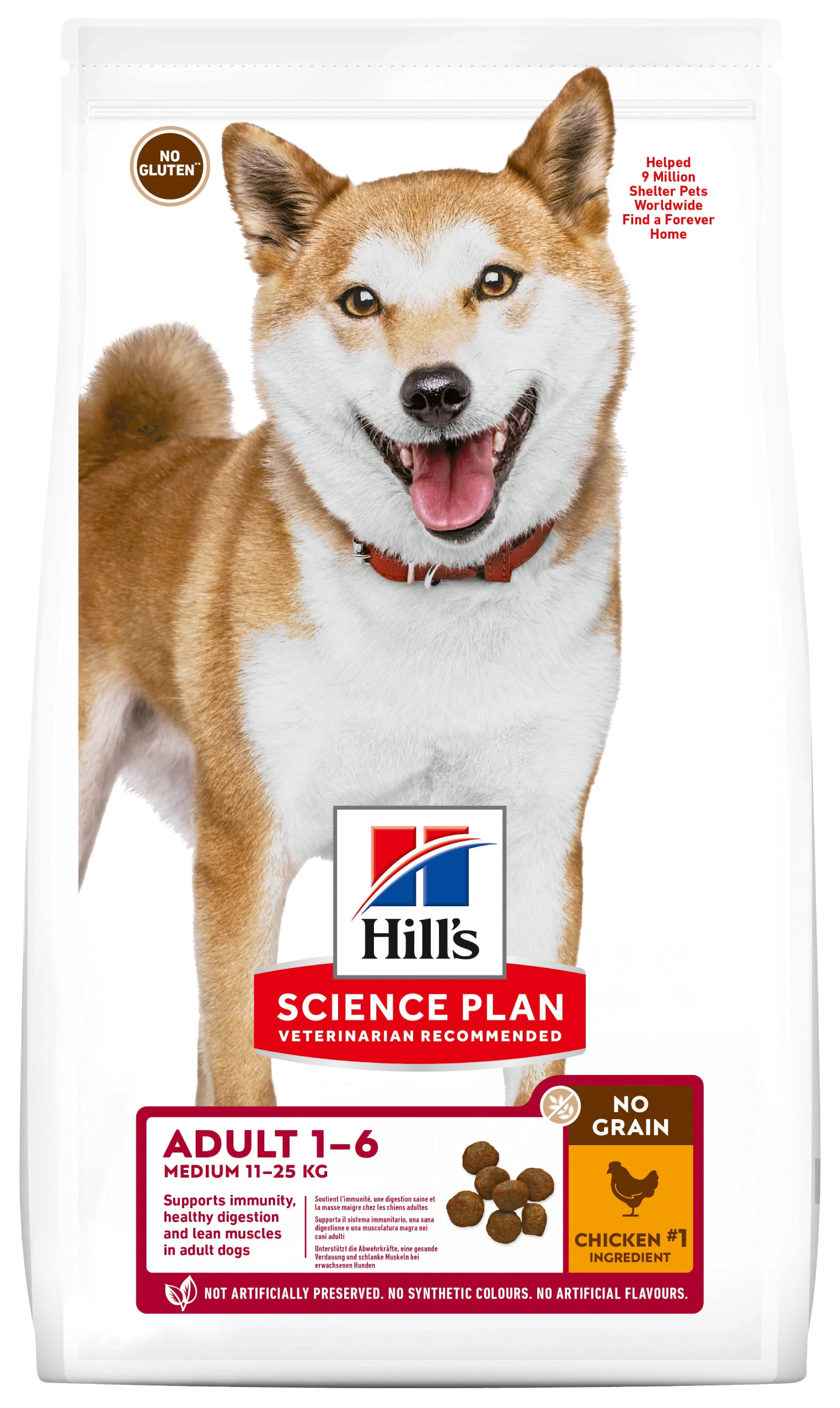 HILL’S HILL’S SCIENCE PLAN ADULT MEDIUM NO GRAIN CHICKEN беззерновой для взрослых собак ср
HILL’S HILL’S SCIENCE PLAN ADULT MEDIUM NO GRAIN CHICKEN беззерновой для взрослых собак ср