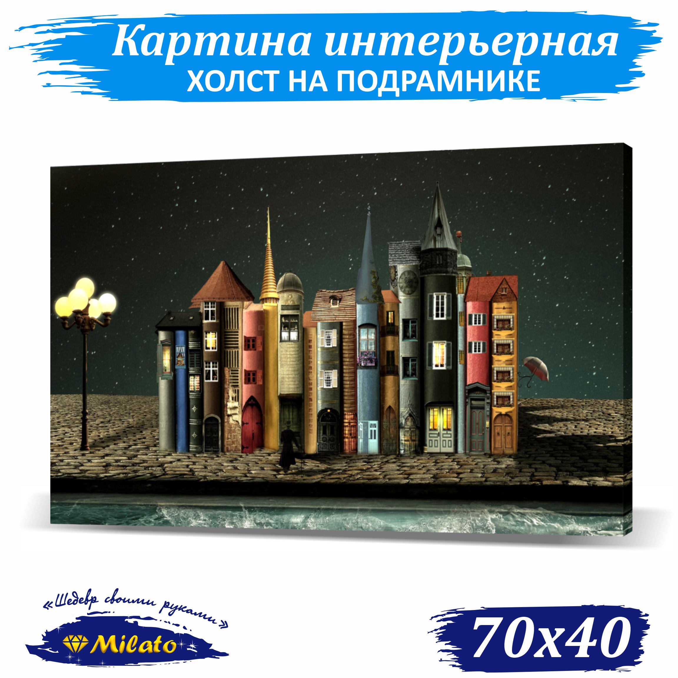 Картина интерьерная на холсте Milato Сказочные домики из книг IP74-003 70x40см, Сказочные домики из книг
Картина интерьерная на холсте Milato Сказочные домики из книг IP74-003 70x40см, Сказочные домики из книг