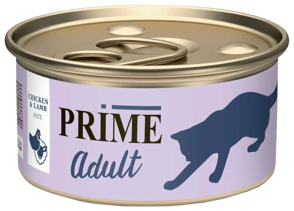 PRIME MEAT PRIME MEAT ADULT CAT для взрослых кошек паштет с курицей и ягненком (75 гр х 24
PRIME MEAT PRIME MEAT ADULT CAT для взрослых кошек паштет с курицей и ягненком (75 гр х 24