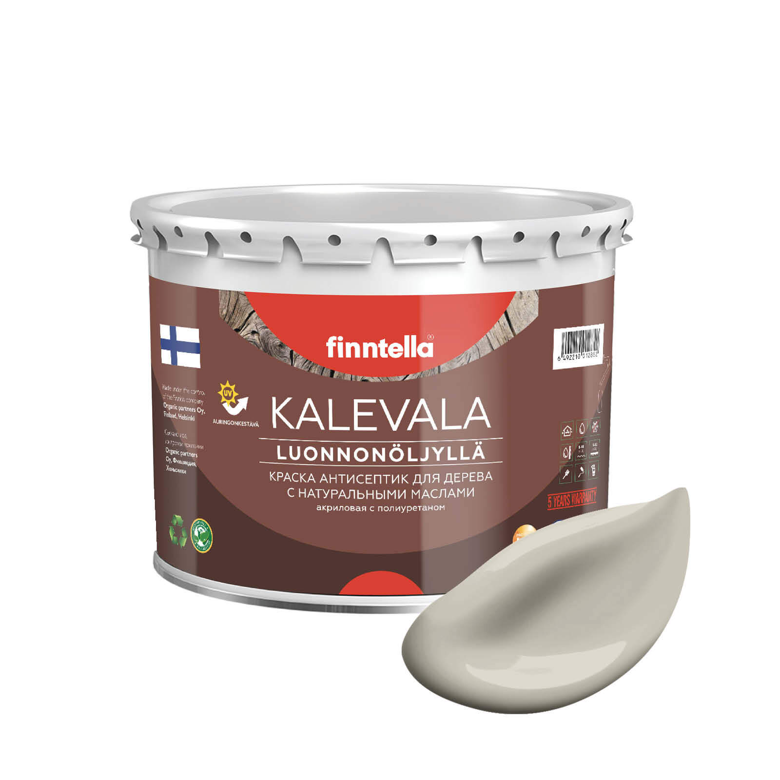 Краска для дерева и деревянных фасадов FINNTELLA KALEVALA, с натуральным маслом и полиурет, Бежевый, KALEVALA NLC
Краска для дерева и деревянных фасадов FINNTELLA KALEVALA, с натуральным маслом и полиурет, Бежевый, KALEVALA NLC