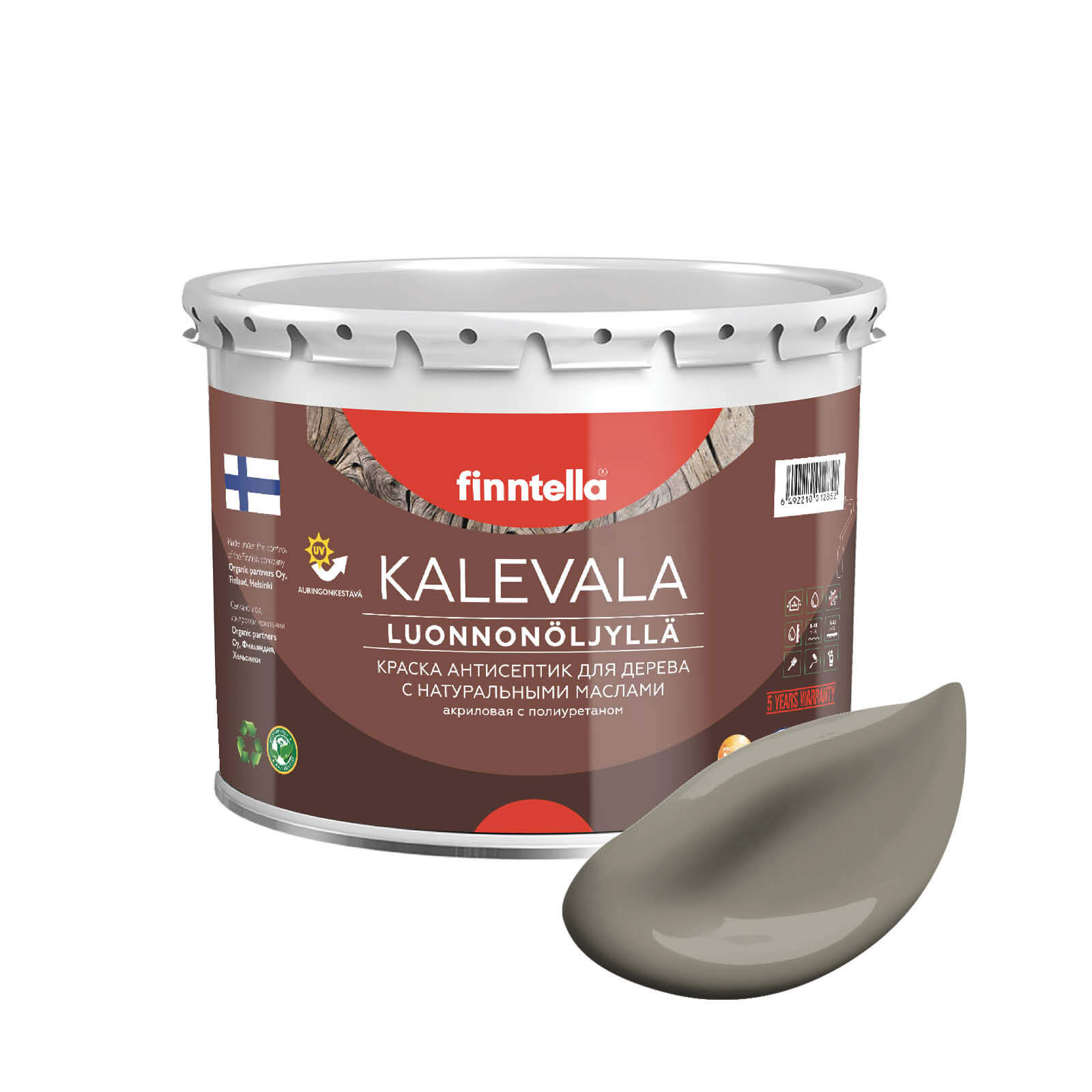 Краска для дерева и деревянных фасадов FINNTELLA KALEVALA, с натуральным маслом и полиурет, Коричневый, KALEVALA NLC
Краска для дерева и деревянных фасадов FINNTELLA KALEVALA, с натуральным маслом и полиурет, Коричневый, KALEVALA NLC