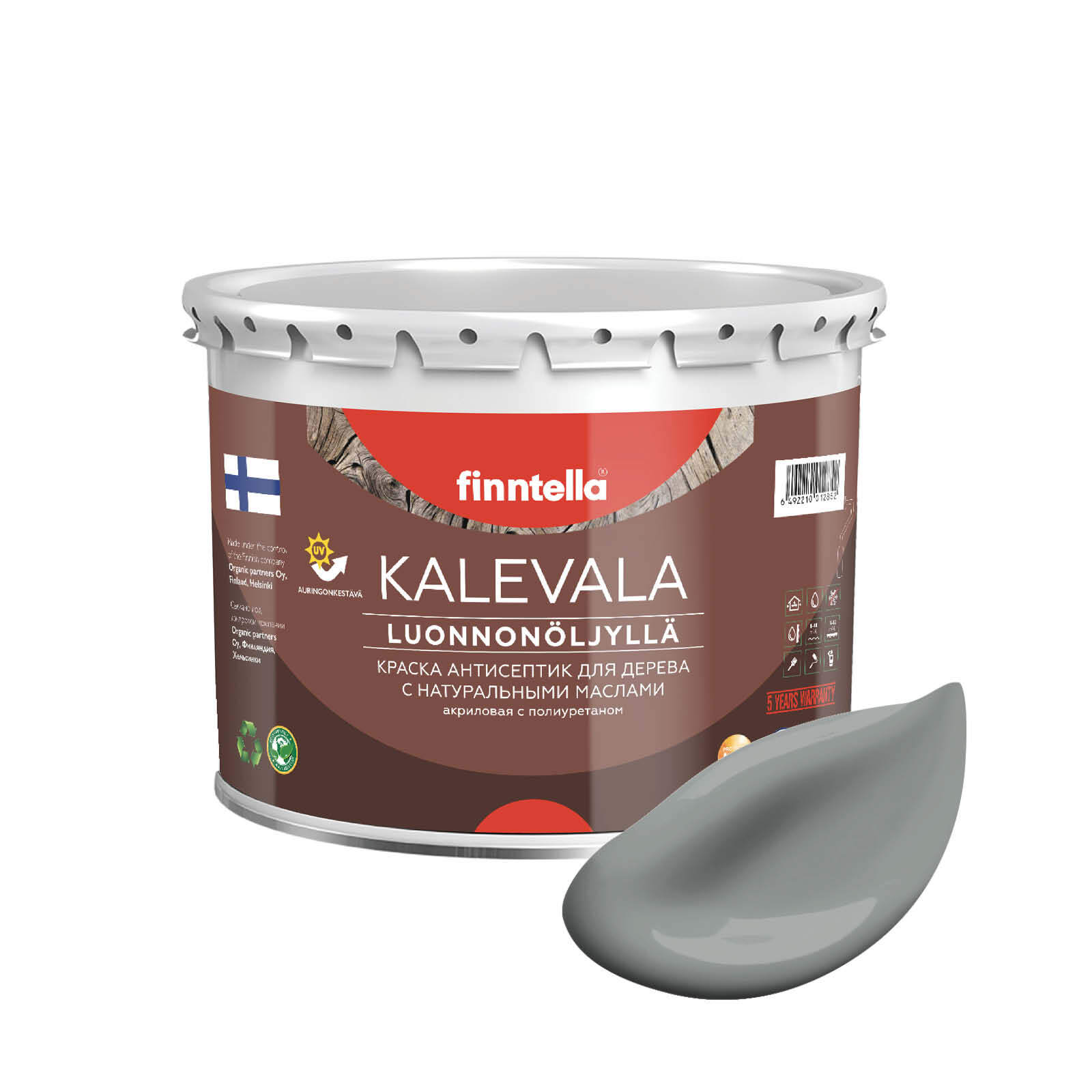 Краска для дерева и деревянных фасадов FINNTELLA KALEVALA, с натуральным маслом и полиурет, Серый, KALEVALA NLC
Краска для дерева и деревянных фасадов FINNTELLA KALEVALA, с натуральным маслом и полиурет, Серый, KALEVALA NLC