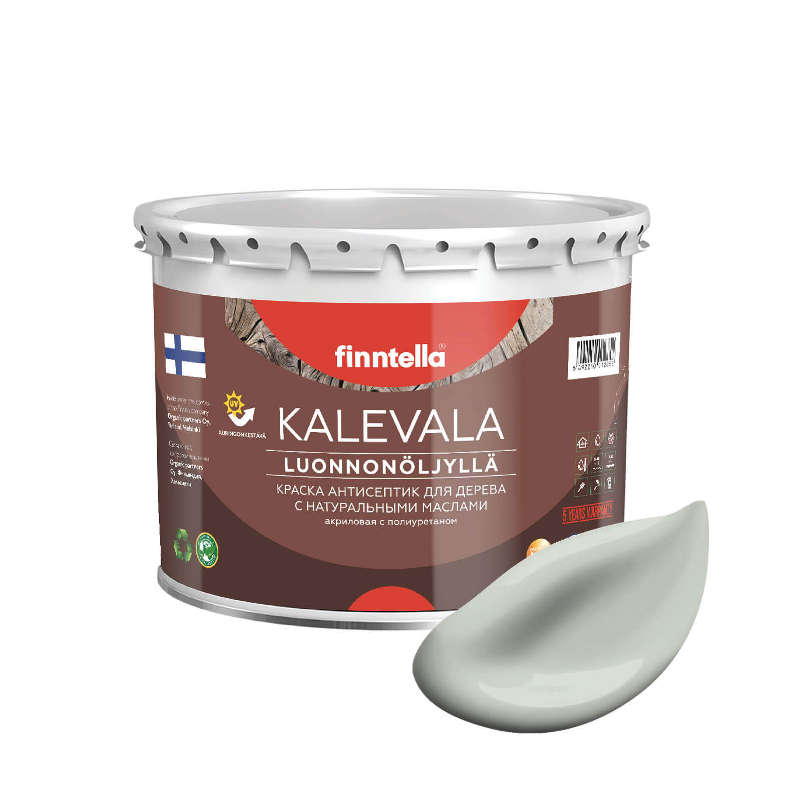 Краска для дерева и деревянных фасадов FINNTELLA KALEVALA, с натуральным маслом и полиурет, Зеленый, KALEVALA NLC
Краска для дерева и деревянных фасадов FINNTELLA KALEVALA, с натуральным маслом и полиурет, Зеленый, KALEVALA NLC