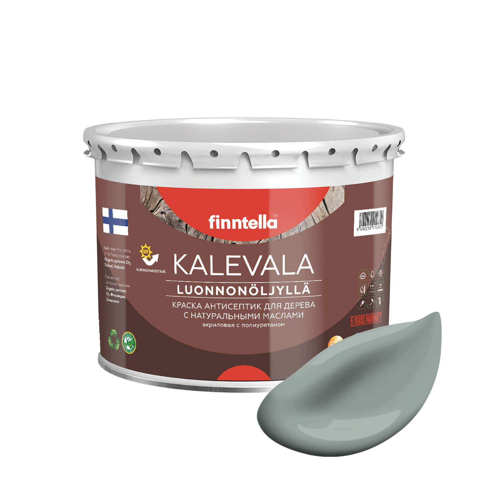Краска для дерева и деревянных фасадов FINNTELLA KALEVALA, с натуральным маслом и полиурет, Зеленый, KALEVALA NLC
Краска для дерева и деревянных фасадов FINNTELLA KALEVALA, с натуральным маслом и полиурет, Зеленый, KALEVALA NLC