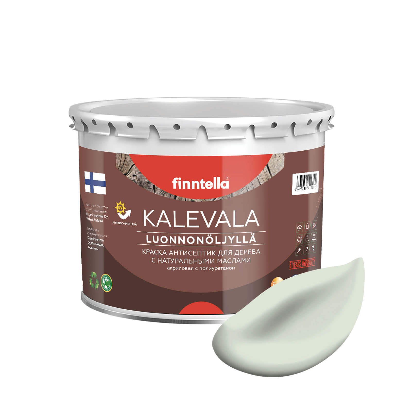 Краска для дерева и деревянных фасадов FINNTELLA KALEVALA, с натуральным маслом и полиурет, Белый;зеленый, KALEVALA NLC
Краска для дерева и деревянных фасадов FINNTELLA KALEVALA, с натуральным маслом и полиурет, Белый;зеленый, KALEVALA NLC