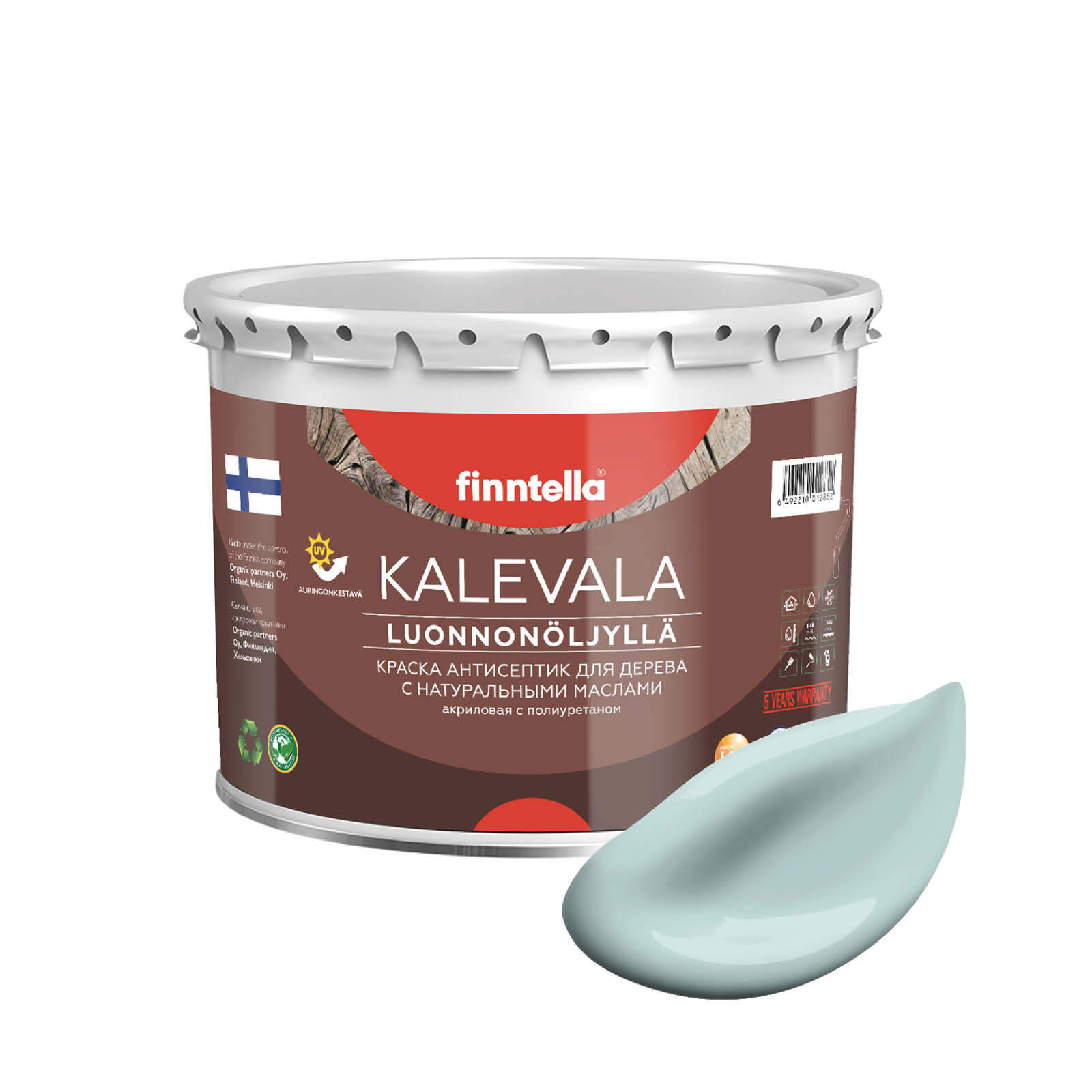 Краска для дерева и деревянных фасадов FINNTELLA KALEVALA, с натуральным маслом и полиурет, Голубой, KALEVALA NLC
Краска для дерева и деревянных фасадов FINNTELLA KALEVALA, с натуральным маслом и полиурет, Голубой, KALEVALA NLC