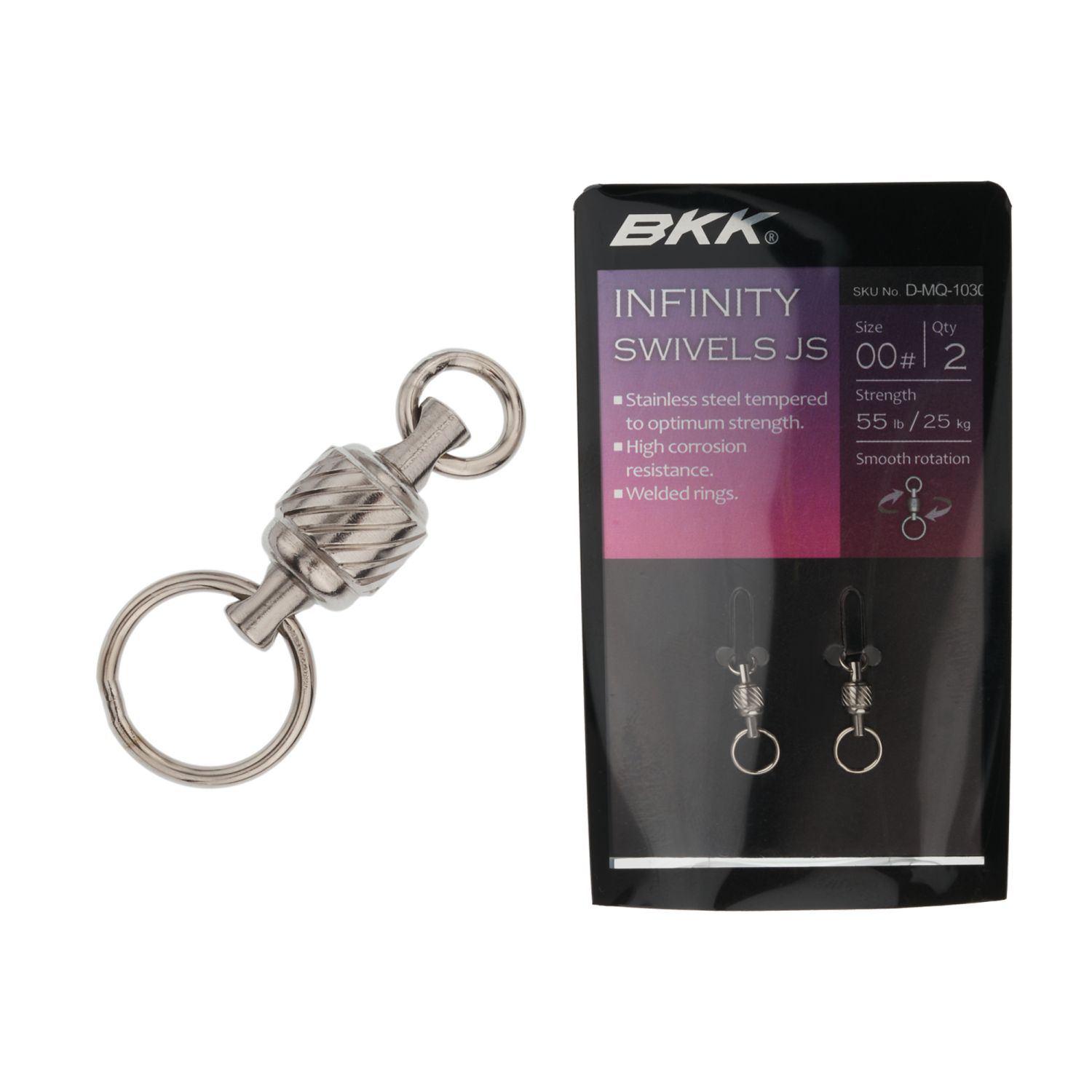 Вертлюг с подшипником BKK Infinity Swivel JS (D-MQ-1036) #5 (2шт), Infinity Swivel JS
Вертлюг с подшипником BKK Infinity Swivel JS (D-MQ-1036) #5 (2шт), Infinity Swivel JS