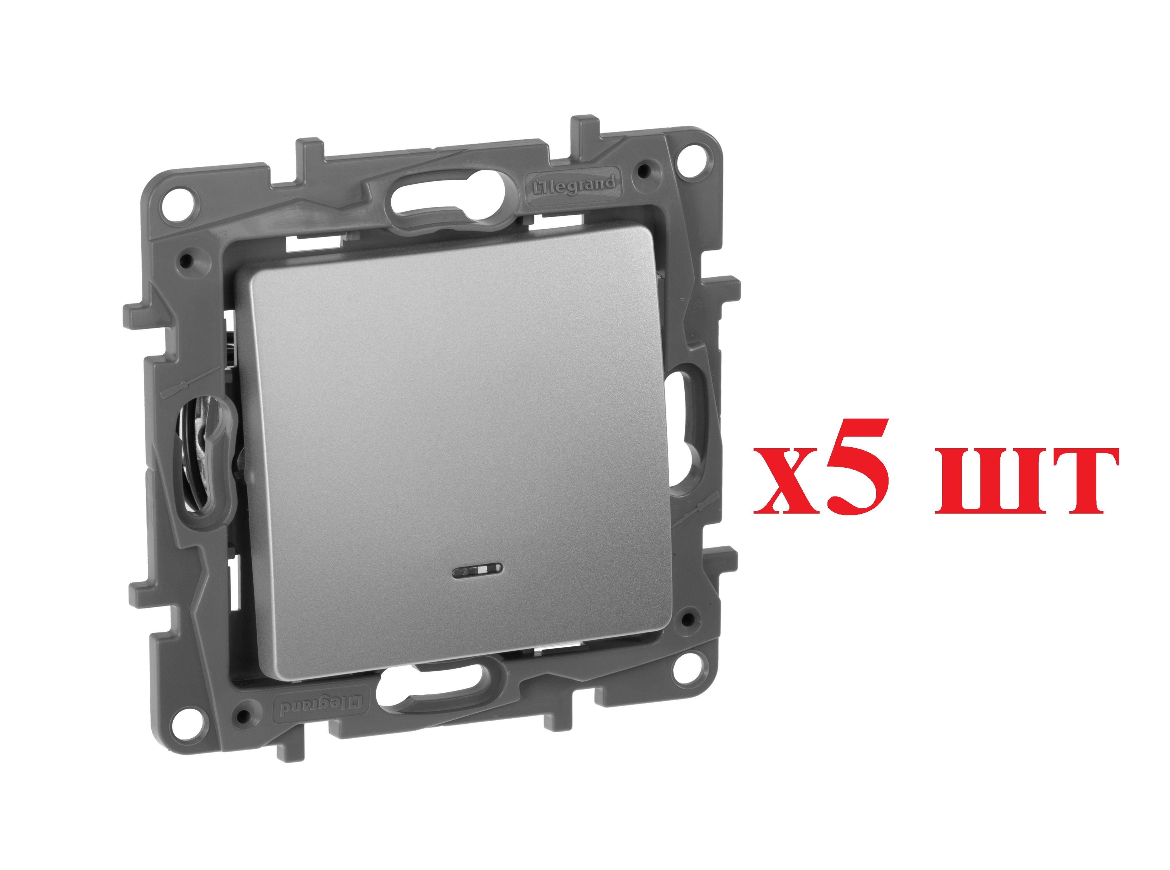 Legrand Etika Алюминий Переключатель с подсветкой, 10А, Автоматические клеммы 672415 (5шт), Etika2_250
Legrand Etika Алюминий Переключатель с подсветкой, 10А, Автоматические клеммы 672415 (5шт), Etika2_250