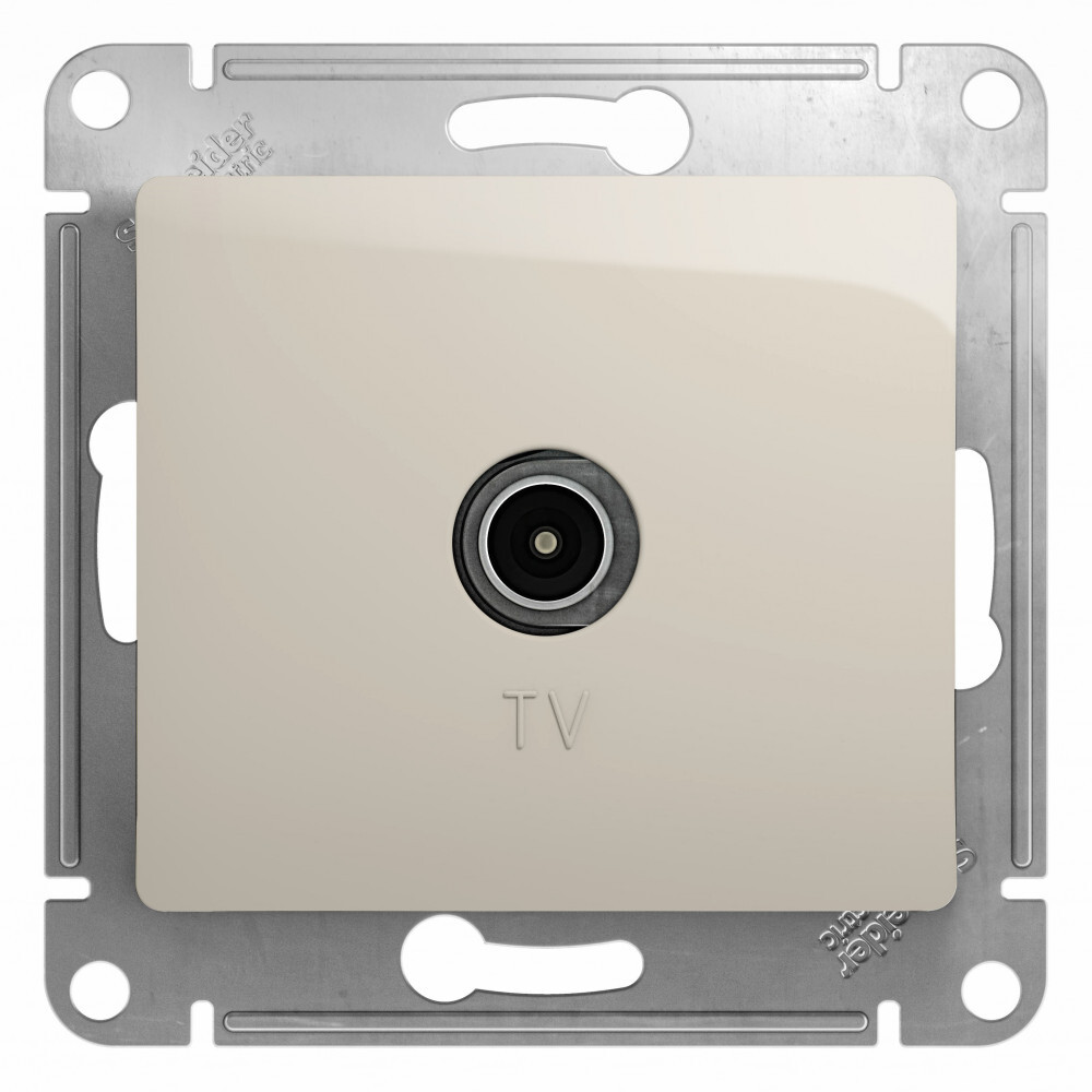 Розетка телевизионная проходная TV 1-м СП Glossa 4дБ механизм, молочная., Бежевый, Glossa2
Розетка телевизионная проходная TV 1-м СП Glossa 4дБ механизм, молочная., Бежевый, Glossa2