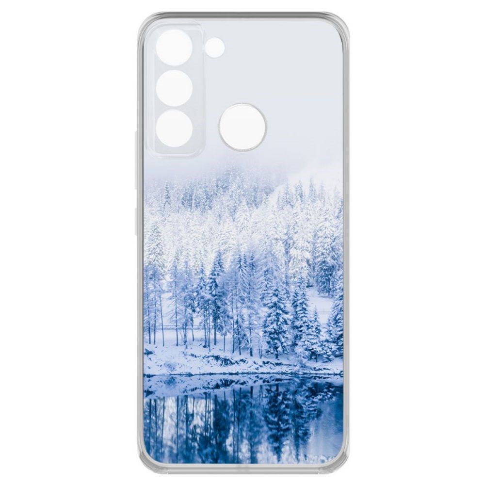 фото Чехол-накладка krutoff clear case зимняя река для tecno pop 5 lte