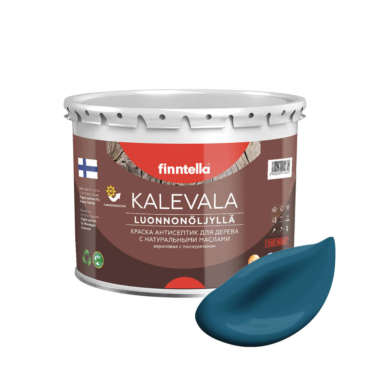 Краска для дерева и деревянных фасадов FINNTELLA KALEVALA, с натуральным маслом и полиурет, Голубой, KALEVALA NLC
Краска для дерева и деревянных фасадов FINNTELLA KALEVALA, с натуральным маслом и полиурет, Голубой, KALEVALA NLC