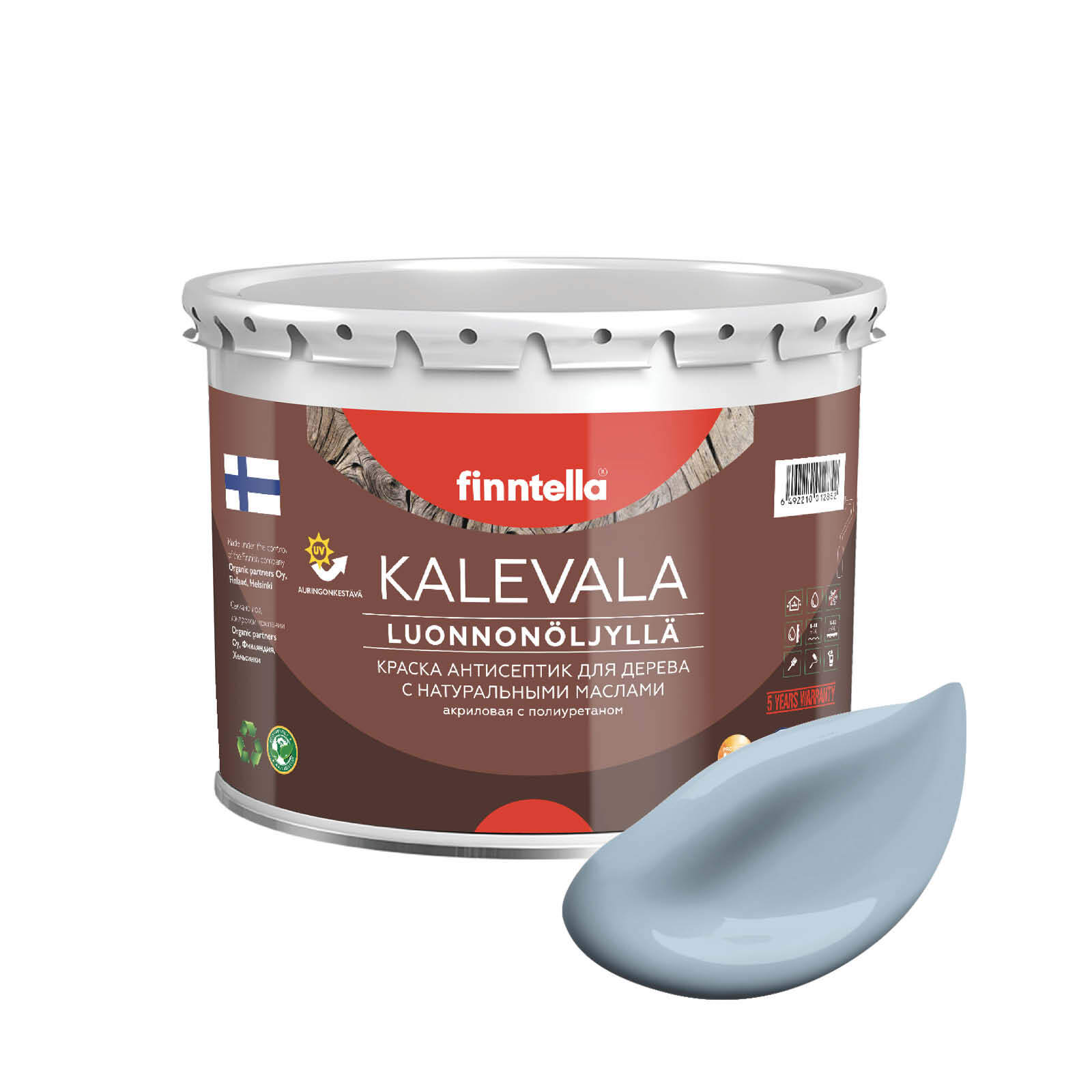 Краска для дерева и деревянных фасадов FINNTELLA KALEVALA, с натуральным маслом и полиурет, Голубой, KALEVALA NLC
Краска для дерева и деревянных фасадов FINNTELLA KALEVALA, с натуральным маслом и полиурет, Голубой, KALEVALA NLC