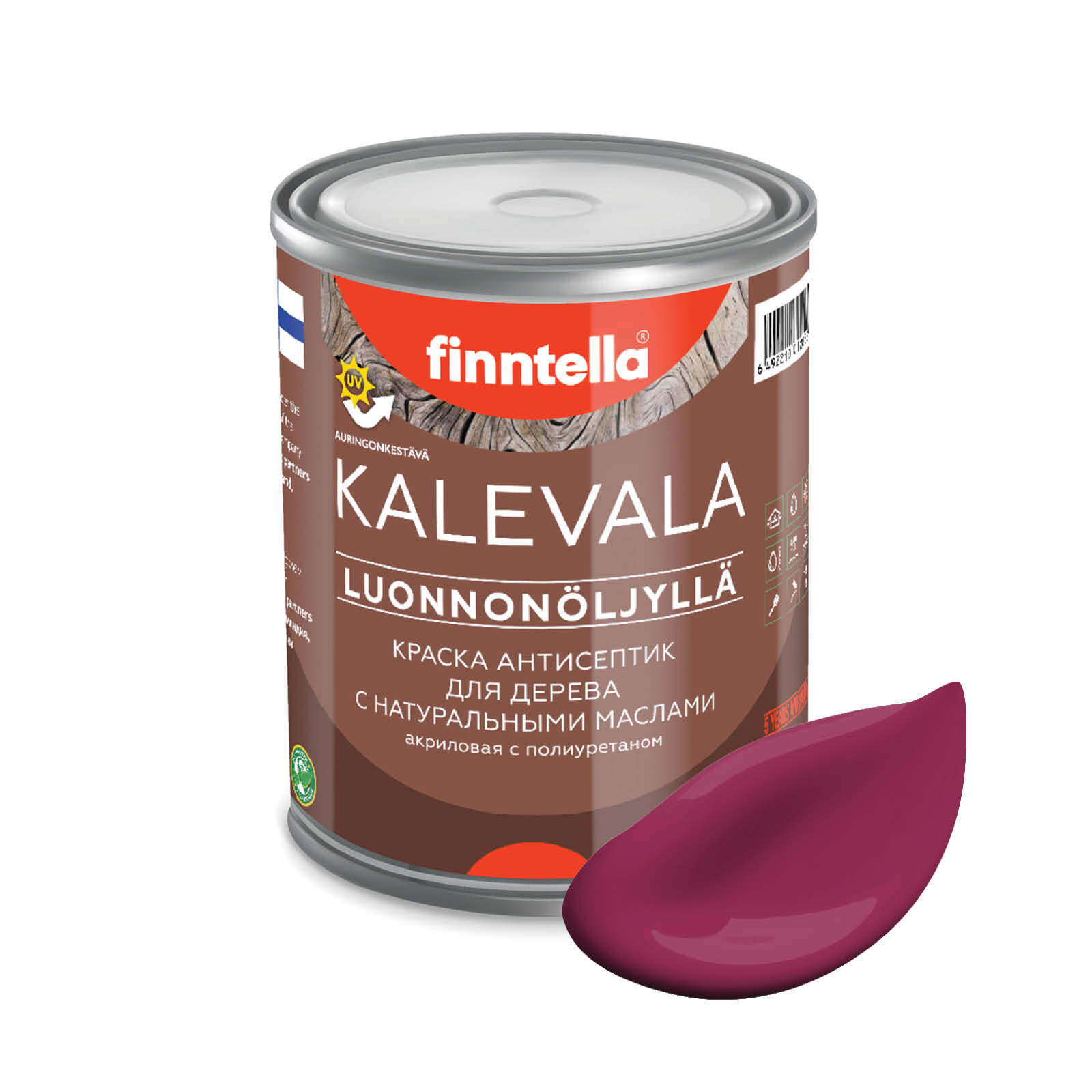 Краска для дерева и деревянных фасадов FINNTELLA KALEVALA, с натуральным маслом и полиурет, Бордовый, KALEVALA NLC
Краска для дерева и деревянных фасадов FINNTELLA KALEVALA, с натуральным маслом и полиурет, Бордовый, KALEVALA NLC