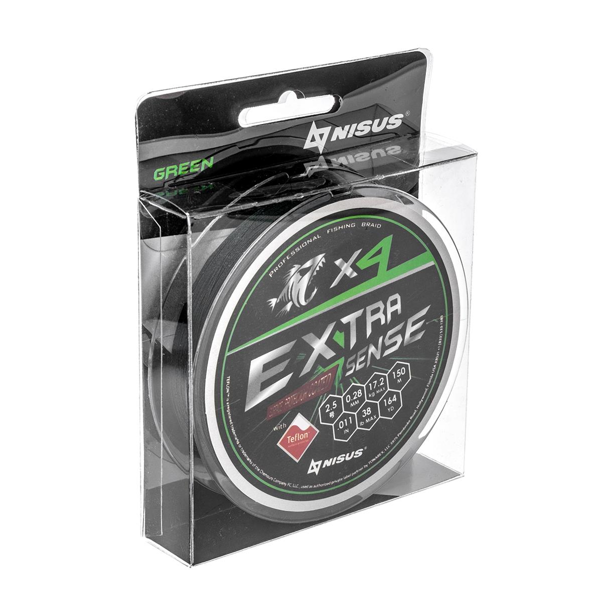 Леска плетеная NISUS Extrasense X4 PE 0,28 мм, 150 м, 17,2 кг, green, Зеленый, Extrasense X4 PE
Леска плетеная NISUS Extrasense X4 PE 0,28 мм, 150 м, 17,2 кг, green, Зеленый, Extrasense X4 PE
