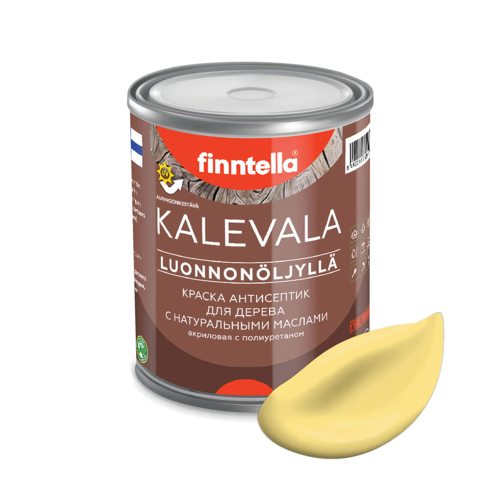 Краска для дерева и деревянных фасадов FINNTELLA KALEVALA, с натуральным маслом и полиурет, Желтый, KALEVALA NLC
Краска для дерева и деревянных фасадов FINNTELLA KALEVALA, с натуральным маслом и полиурет, Желтый, KALEVALA NLC
