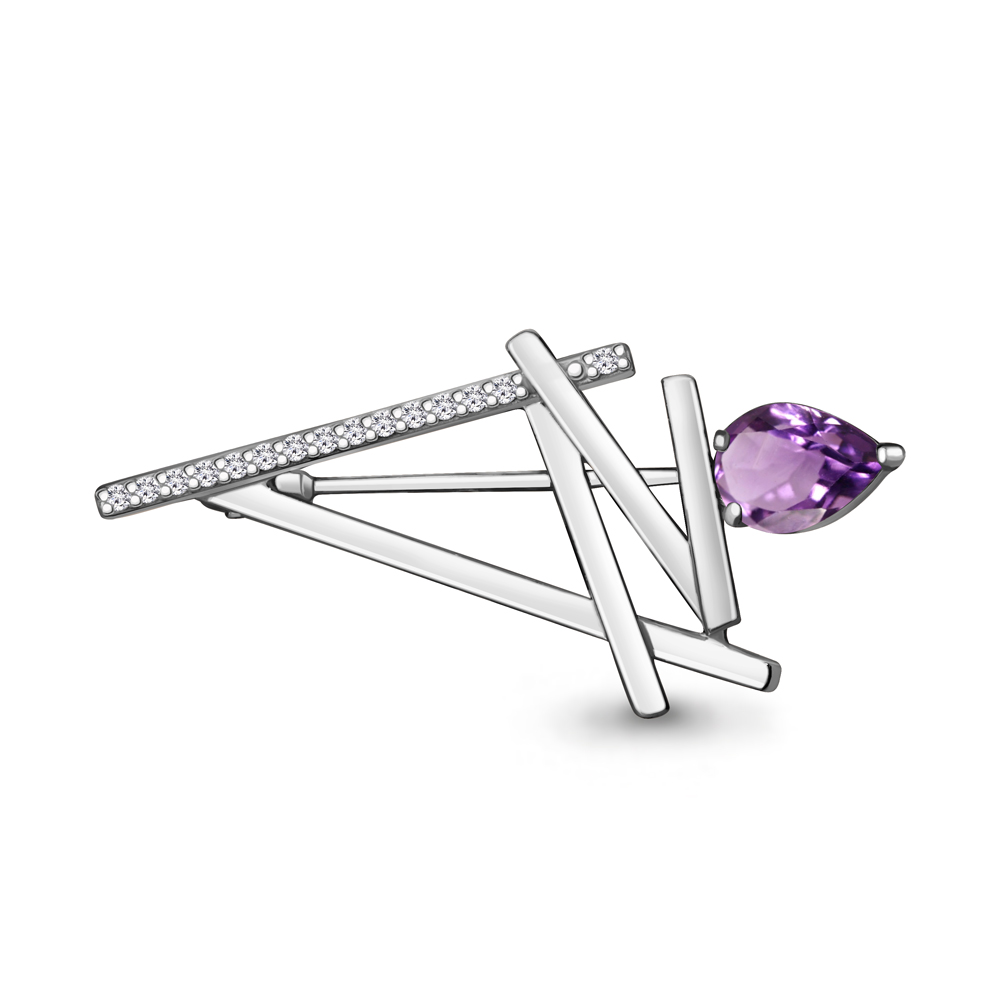 Брошь из серебра с аметистом\фианитом Aquamarine Aquamarine 7739504А_925_р, 7739504А_925_р
Брошь из серебра с аметистом\фианитом Aquamarine Aquamarine 7739504А_925_р, 7739504А_925_р
