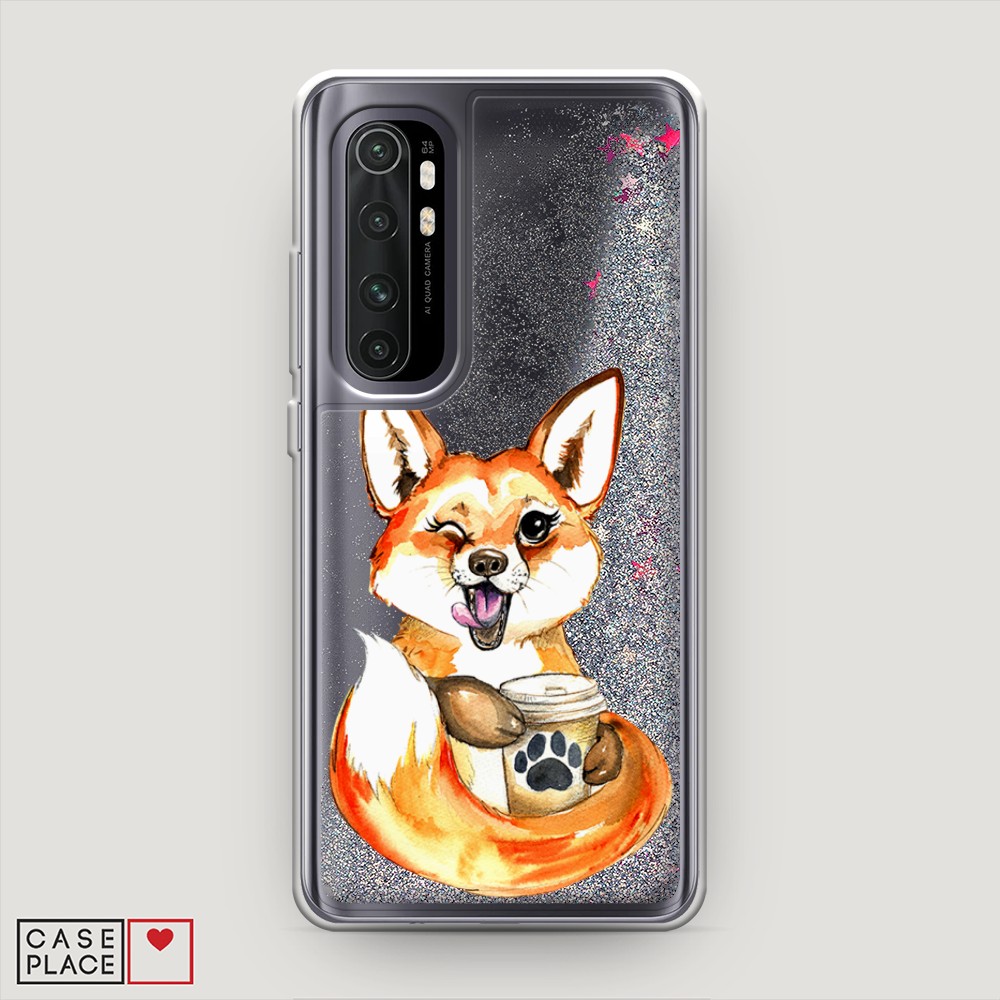 Жидкий чехол с блестками "Подмигивающая лиса с кофе" на Xiaomi Mi Note 10 lite, 38491-1
Жидкий чехол с блестками "Подмигивающая лиса с кофе" на Xiaomi Mi Note 10 lite, 38491-1