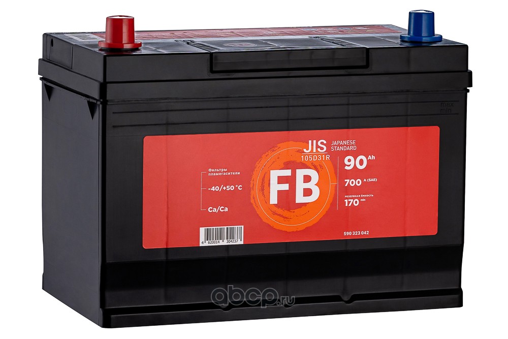 105D31R_Аккумулятор FB (JIS) 90 А/ч 306x173x220 EN700 FB 105D31R FB HYDRAULIC 105D31R
105D31R_Аккумулятор FB (JIS) 90 А/ч 306x173x220 EN700 FB 105D31R FB HYDRAULIC 105D31R