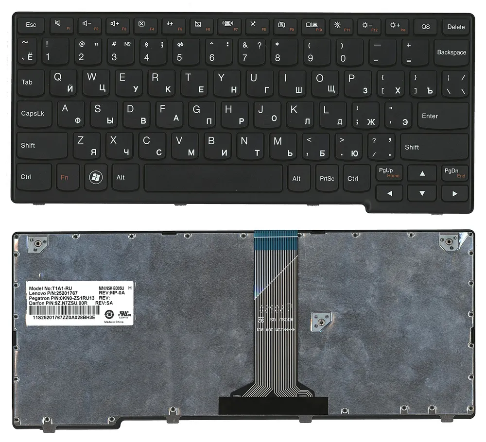 Клавиатура для ноутбуков Lenovo IdeaPad S110, S200, S205, S206 Series, p/n: 25201767, 0KN0
Клавиатура для ноутбуков Lenovo IdeaPad S110, S200, S205, S206 Series, p/n: 25201767, 0KN0