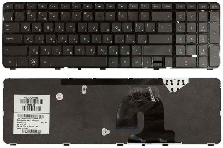 Клавиатура для ноутбуков HP Pavilion DV7-4000 Series, p/n: AELX7U00410, AELX9700010, MP-09
Клавиатура для ноутбуков HP Pavilion DV7-4000 Series, p/n: AELX7U00410, AELX9700010, MP-09