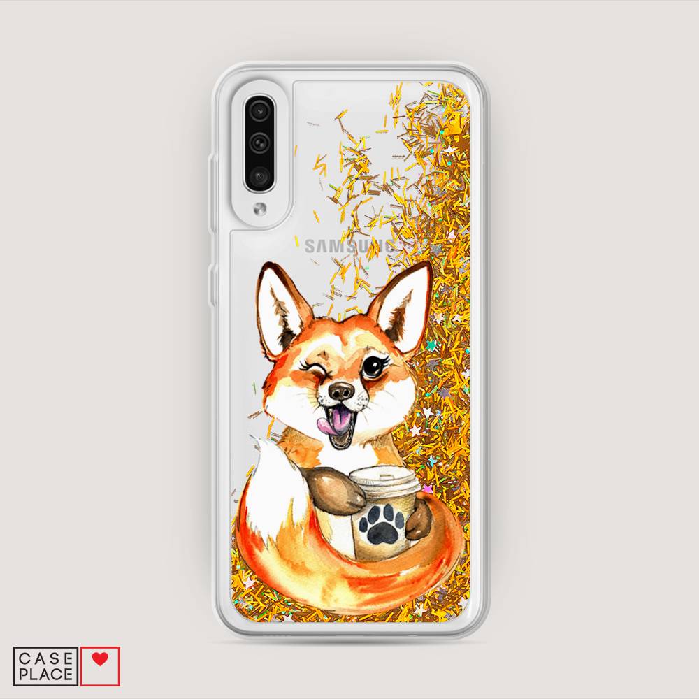 Жидкий чехол с блестками "Подмигивающая лиса с кофе" на Samsung Galaxy A50, 27790-1
Жидкий чехол с блестками "Подмигивающая лиса с кофе" на Samsung Galaxy A50, 27790-1