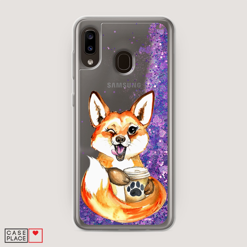 Жидкий чехол с блестками "Подмигивающая лиса с кофе" на Samsung Galaxy A20, 27692-1
Жидкий чехол с блестками "Подмигивающая лиса с кофе" на Samsung Galaxy A20, 27692-1