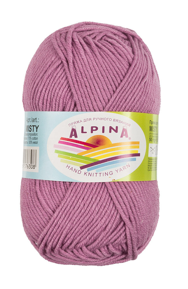 Пряжа Alpina Misty 10 шт. по 50 г 70% хлопок, 30% шерсть 105 м №08 бл.лиловый, Фиолетовый, "MISTY"
Пряжа Alpina Misty 10 шт. по 50 г 70% хлопок, 30% шерсть 105 м №08 бл.лиловый, Фиолетовый, "MISTY"