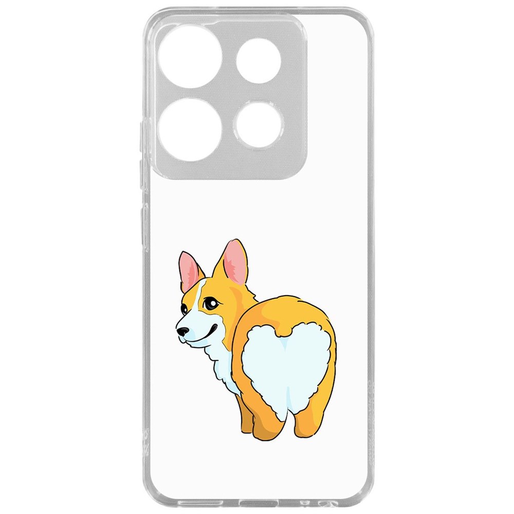 Чехол-накладка Krutoff Clear Case Рисованный корги вид 2 для INFINIX Smart 7, Прозрачный
Чехол-накладка Krutoff Clear Case Рисованный корги вид 2 для INFINIX Smart 7, Прозрачный