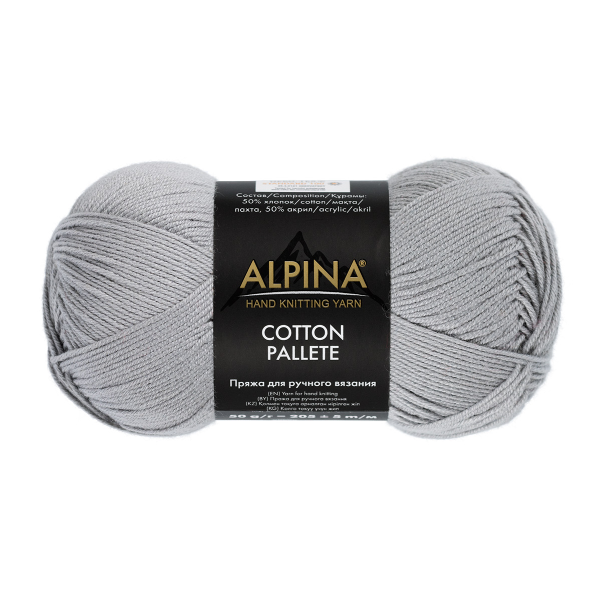 Пряжа Alpina Cotton pallete 10 шт. по 50 г 50% хлопок, 50% акрил 205 м №03 св. серый, COTTON PALLETE
Пряжа Alpina Cotton pallete 10 шт. по 50 г 50% хлопок, 50% акрил 205 м №03 св. серый, COTTON PALLETE