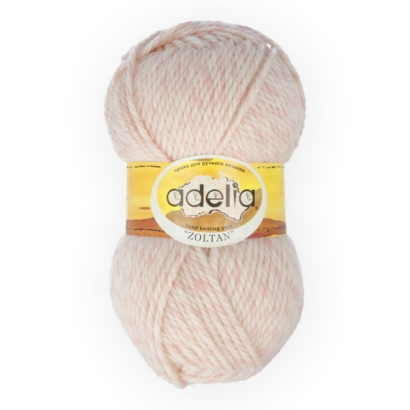 Пряжа Adelia Zoltan, 5 шт. по 100 г, набор, 100% шерсть, 115 м №119 св.розовый-белый, ZOLTAN
Пряжа Adelia Zoltan, 5 шт. по 100 г, набор, 100% шерсть, 115 м №119 св.розовый-белый, ZOLTAN