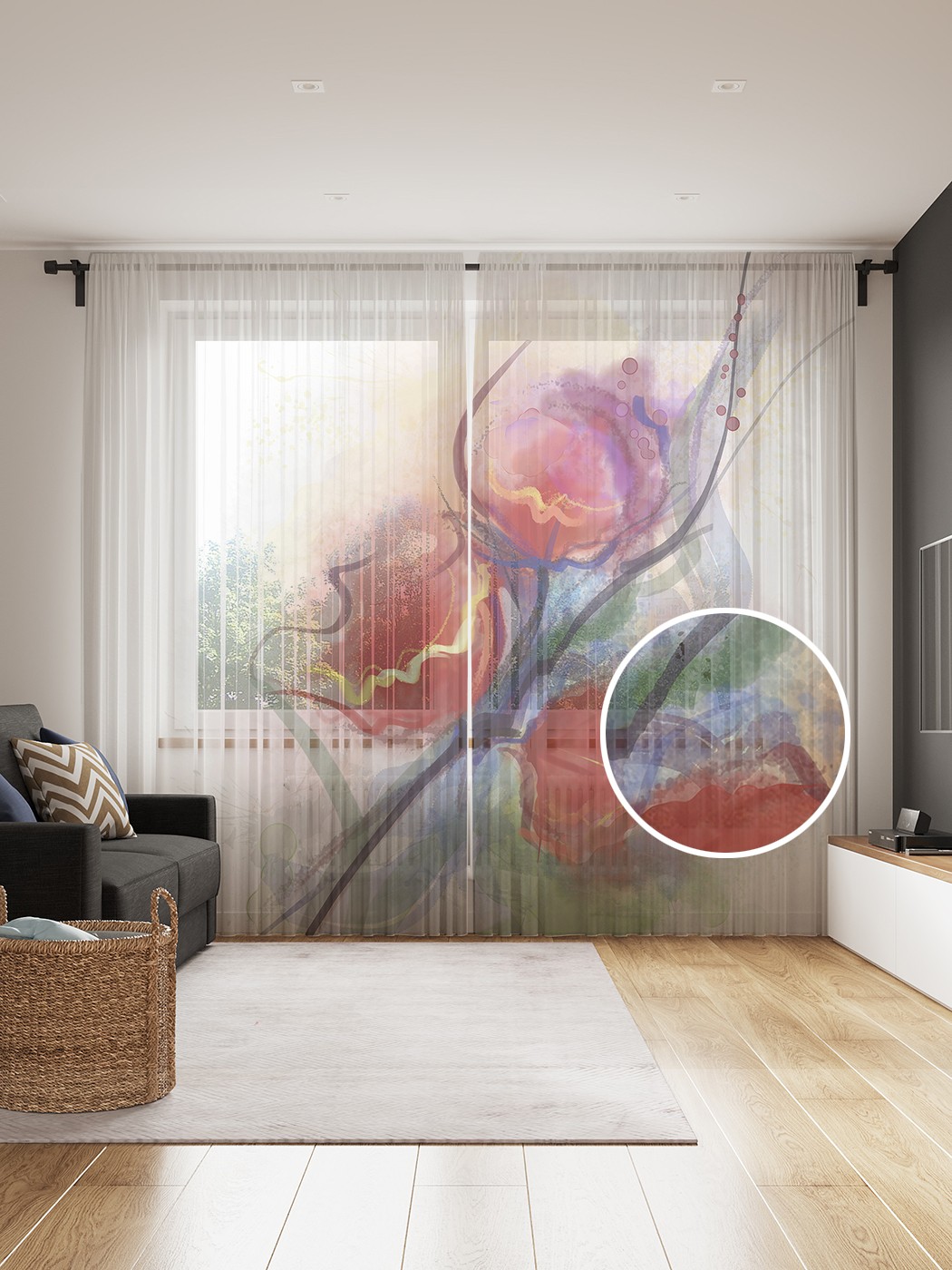 Фототюль JoyArty "Кровавый цветок", 145x265см (2 полотна со шторной лентой + 50 крючков), Кровавый цветок 
Фототюль JoyArty "Кровавый цветок", 145x265см (2 полотна со шторной лентой + 50 крючков), Кровавый цветок