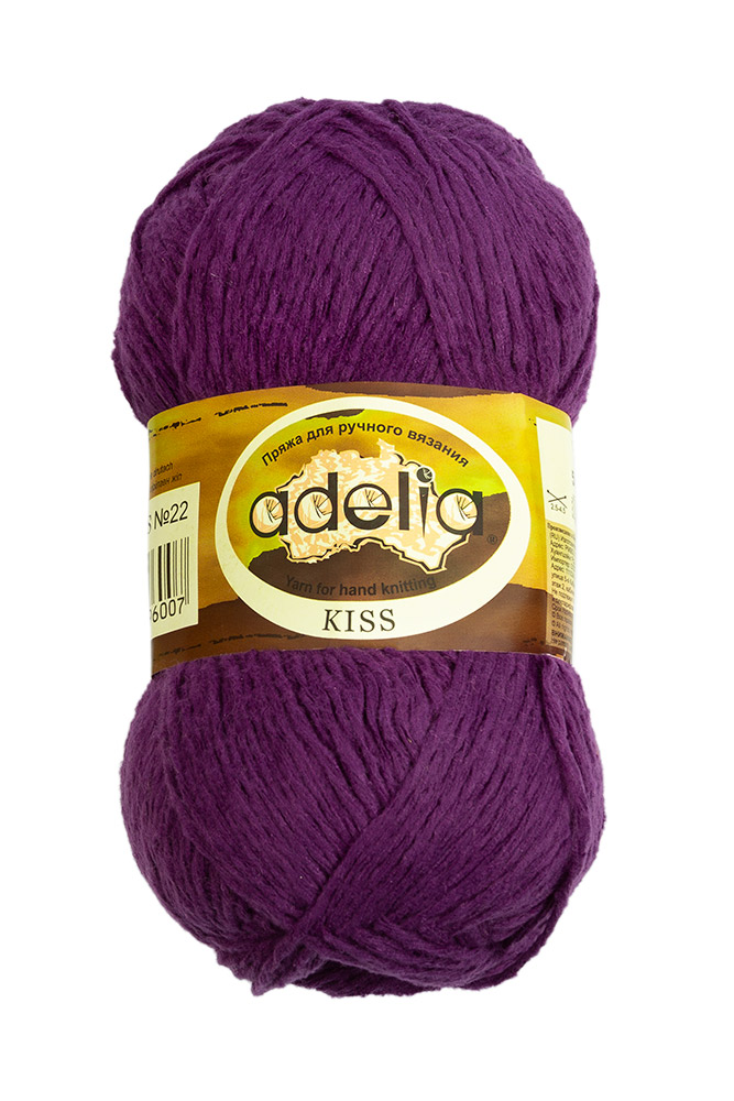 Пряжа Adelia Kiss, 10 шт. по 50 г., набор 100% полиэстер, 145 м №22 т.фиолетовый, KISS
Пряжа Adelia Kiss, 10 шт. по 50 г., набор 100% полиэстер, 145 м №22 т.фиолетовый, KISS